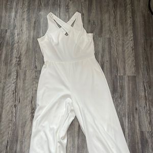 XL Women’s White Halter Romper